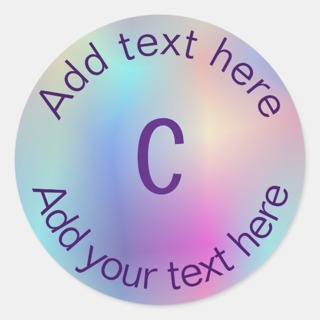 Adesivo Redondo monograma (Frente)