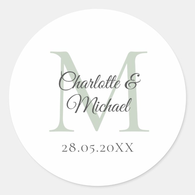 Adesivo Redondo Monograma   (Frente)