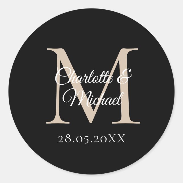 Adesivo Redondo Monograma   (Frente)