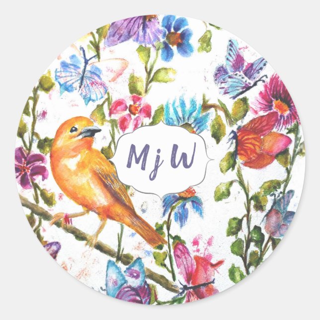 Adesivo Redondo Monograma (Frente)