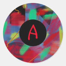 Monograma Abstrato digital brilhante e alegre