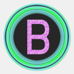 Adesivo Redondo Monograma "B"