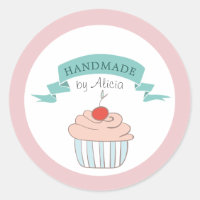 Monograma bonito, feito à mão, pastel de cupcake