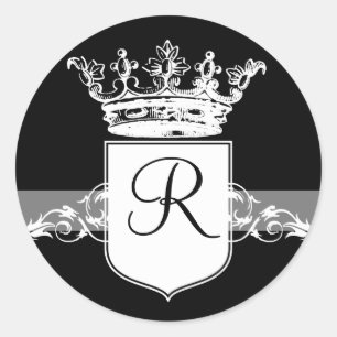 Adesivo Redondo Monograma branco