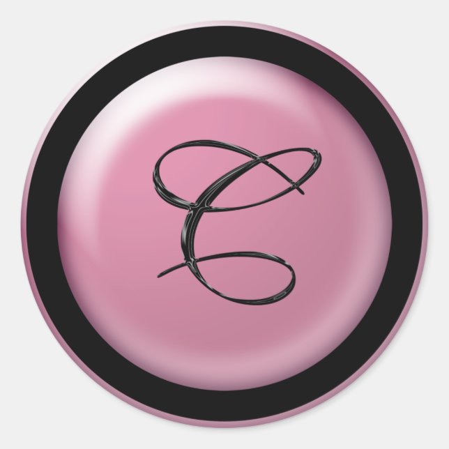 Adesivo Redondo Monograma C (Frente)