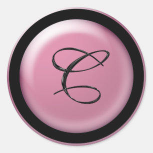 Adesivo Redondo Monograma C