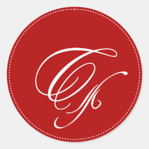 Adesivo Redondo Monograma C PixDezine, cor de fundo diy