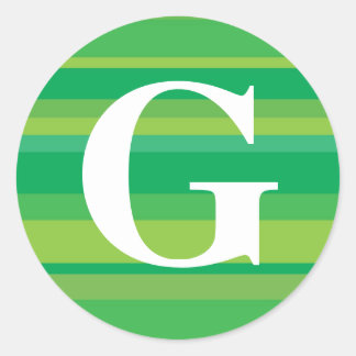 Adesivo Redondo Monograma com Fundo Colorido - G
