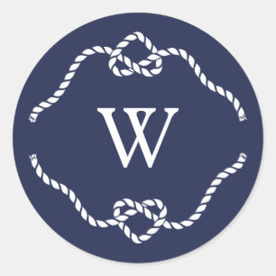 Adesivo Redondo Monograma da caligrafia do casando