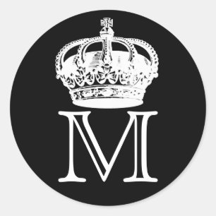 Adesivo Redondo Monograma da Coroa