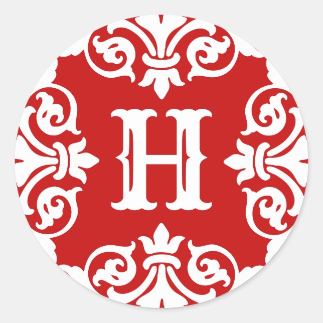 Adesivo Redondo Monograma da época das férias (Frente)