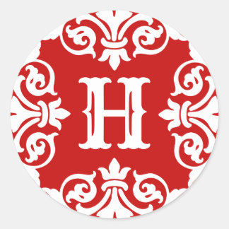 Adesivo Redondo Monograma da época das férias