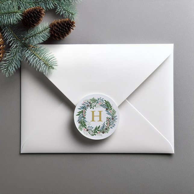 Adesivo Redondo Monograma da Rua de Natal (Criador carregado)