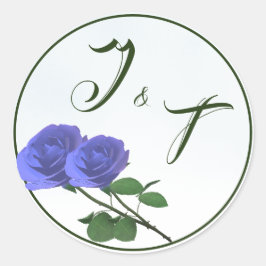 Adesivo Redondo Monograma de Azul Negro e Verde Católico