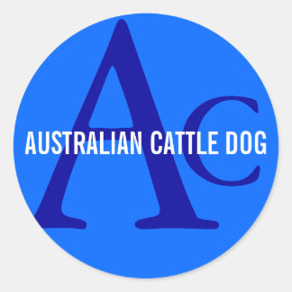 Adesivo Redondo Monograma de Bovinos Australiano