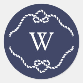 Adesivo Redondo Monograma de Caligrafia de casando