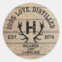 Monograma de Casamento de Bourbon e Barrel de Made