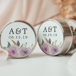 Adesivo Redondo Monograma de Casamento Violet & Sage<br><div class="desc">Os adesivos florais de chic são uma forma perfeita de terminar seus envelopes de convite, favores e muito mais. Projetados para combinar nossa coleção Violet & Sage, adesivos redondos apresentam um buquê de flores aquáticas em tons elegantes de roxo pastel lavanda e verde sábio, com suas iniciais ou monograma e...</div>