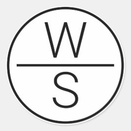 Adesivo Redondo Monograma de Duas Iniciais Modernas