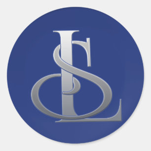 Adesivo Redondo Monograma de encravamento personalizado