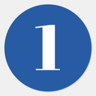 Adesivo Redondo Monograma de idade do número personalizado branco