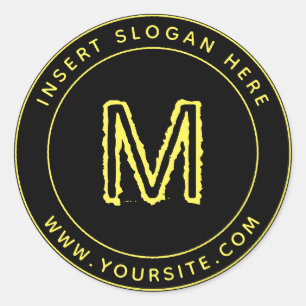 Adesivo Redondo Monograma de negócios personalizado