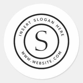 Adesivo Redondo Monograma de negócios personalizado
