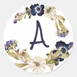 Adesivo Redondo Monograma de queda personalizado