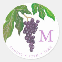Monograma de Uvas de Provando de Vinho