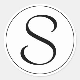 Adesivo Redondo Monograma do anel preto Bernhard Tango