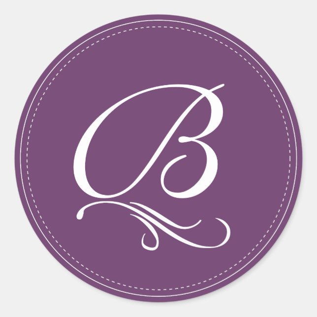 Adesivo Redondo Monograma do PixDezine DIY+rolagem de cor/deco DIY (Frente)