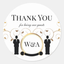 Monograma Dourado de Casamento Masculino LGBTQ