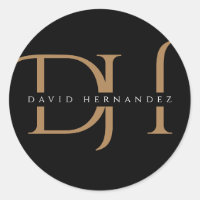 Monograma Dourado Elegante Inicializa Personalizad