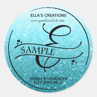 Adesivo Redondo Monograma E Monograma de Lâmpada de Ombro