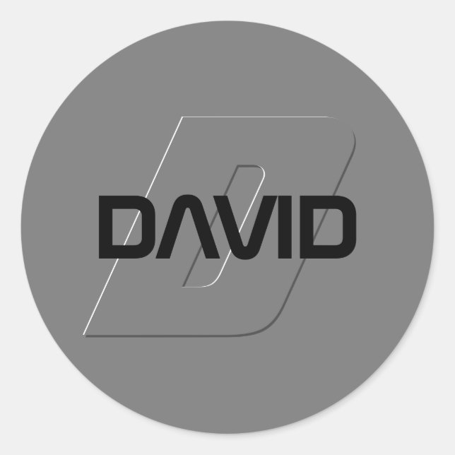 Adesivo Redondo Monograma e nome personalizável legal (Frente)