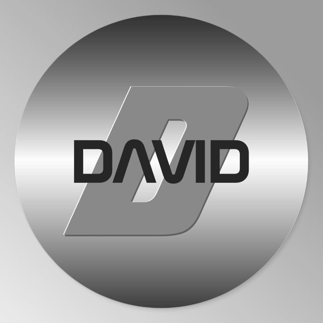 Adesivo Redondo Monograma e nome personalizável legal (Criador carregado)