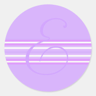 Adesivo Redondo Monograma E Sticker