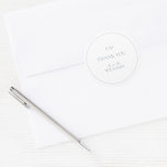 Adesivo Redondo Monograma Elegante Azul Obrigado Manuscrito Casame<br><div class="desc">Expresse sua gratidão em estilo com nosso Monograma Elegante Dusty Blue Obrigado Escrevendo o Clássico Round Sticker. Este adesivo lindamente trabalhado apresenta seu monograma em uma fonte elegante, acentuado por uma paleta azul macia que irradia calor e sofisticação. As palavras "Obrigado" são colocadas delicadamente debaixo do monograma, oferecendo uma mensagem...</div>