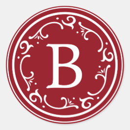 Adesivo Redondo Monograma encantador Natal Russo