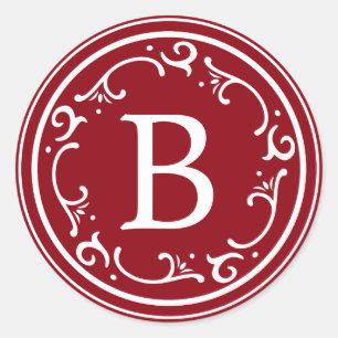 Adesivo Redondo Monograma encantador Natal Russo