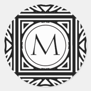 Adesivo Redondo Monograma enquadrado