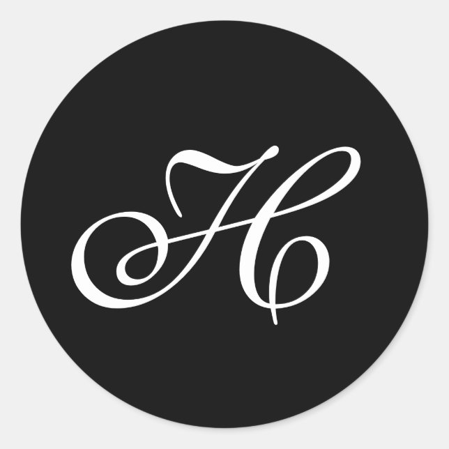 Adesivo Redondo Monograma Envelope Selo (Frente)