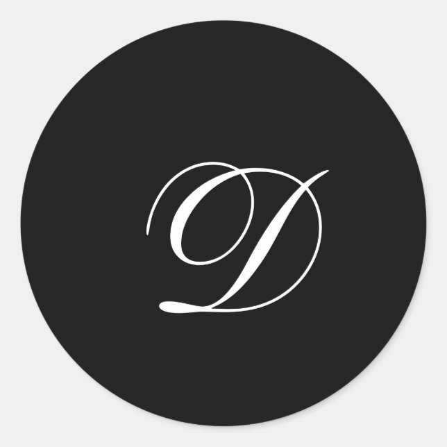 Adesivo Redondo Monograma - Estilo de Vivace Envelope Selo (Frente)