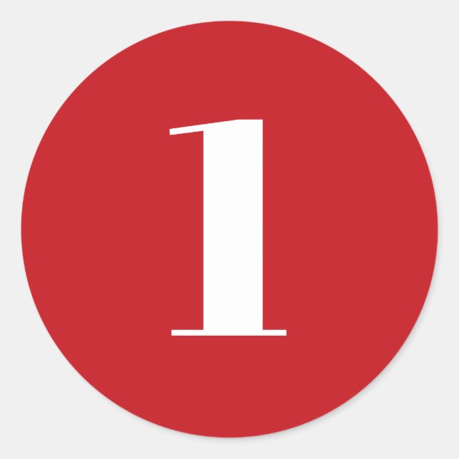 Adesivo Redondo Monograma etário do número personalizado branco mo (Frente)