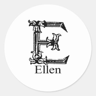 Adesivo Redondo Monograma extravagante: Ellen