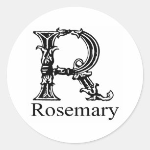 Adesivo Redondo Monograma extravagante: Rosemary