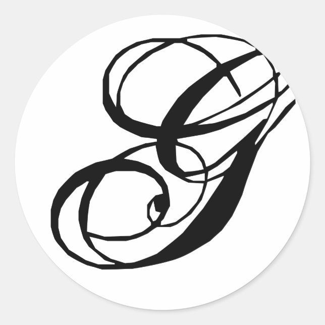 Adesivo Redondo Monograma G Vedante de Casamento (Frente)