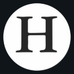 Adesivo Redondo Monograma H Selo de Casamento<br><div class="desc">Os presentes monográficos têm uma enorme seleção de selos de correio USPS personalizáveis, autocolantes de envelope, cartões de saudação, camisetas, chapéus, botões, ímãs e muito mais. Estes monogramas são excelente de enviar convites para casamento, Convites de festas de aniversário, anúncios de graduação, e festas de aniversário surpresa apenas para citar...</div>