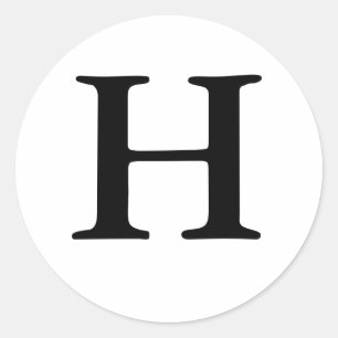 Adesivo Redondo Monograma H Selo de Casamento
