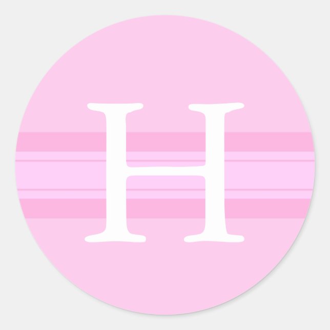 Adesivo Redondo Monograma H Sticker (Frente)